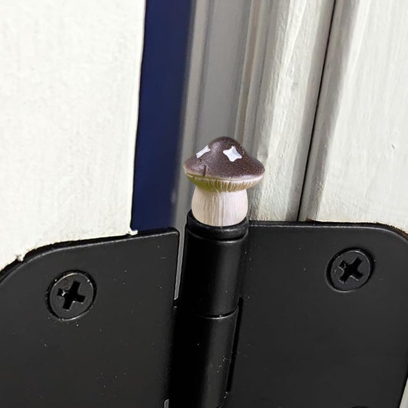 Wallertree Door Hinge Heads Decorative Topper - Hinge Head Mushroom - Magnetic Hinge Head Trinket - Hinge Pin Topper Miniature (Original, Set of 6) - Image 4